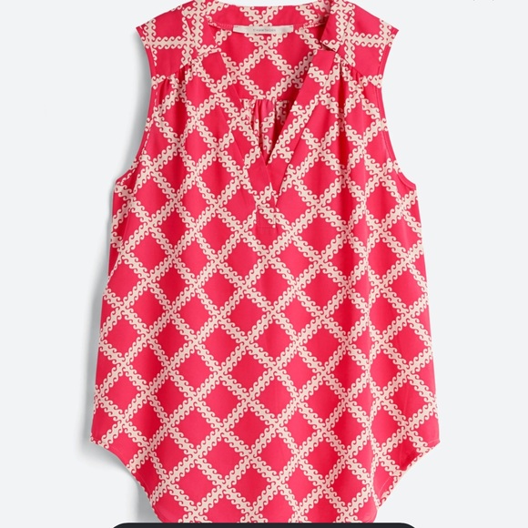 Shalley Tops - EUC Shalley Split Neck Sleeveless Blouse